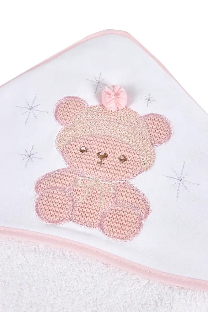 Toalhas de Banho Bordadas- Ursinho com Gorro