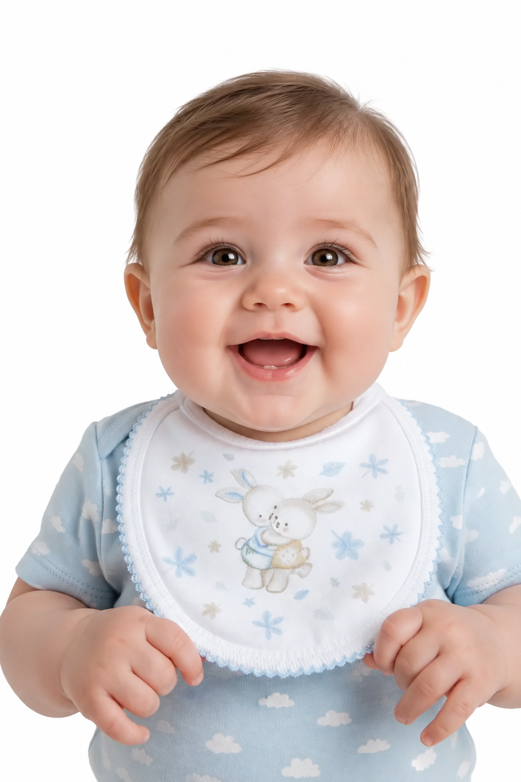Printed Bibs with Snap Fastener - Little Stars
