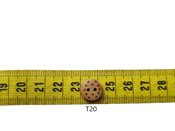 Laser-Cut Wooden Buttons - Little Stars