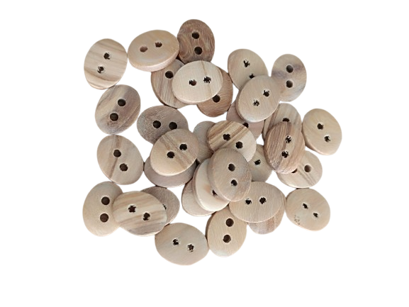Wooden Buttons - Oval Shape