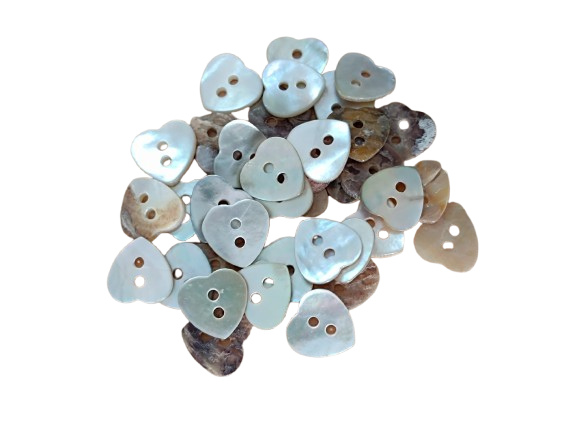 Mother-of-Pearl Buttons - Heart
