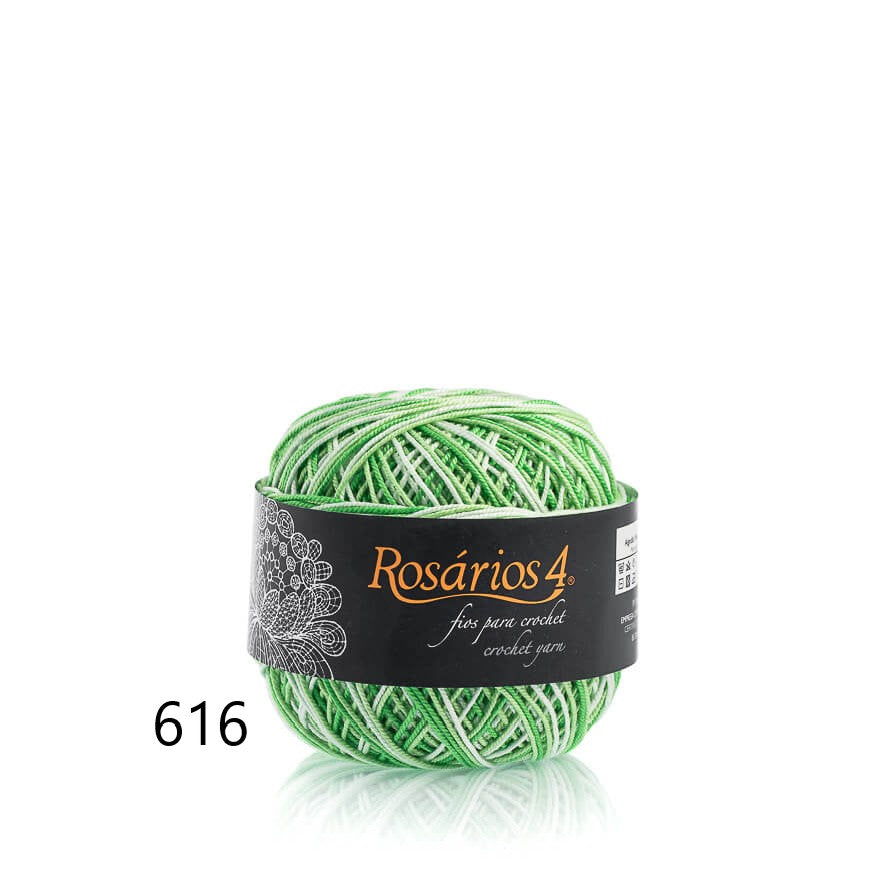 Linhas de Crochet Rosários 4, 50g- Cores Matizadas