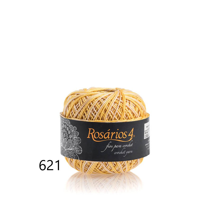 Linhas de Crochet Rosários 4, 50g- Cores Matizadas