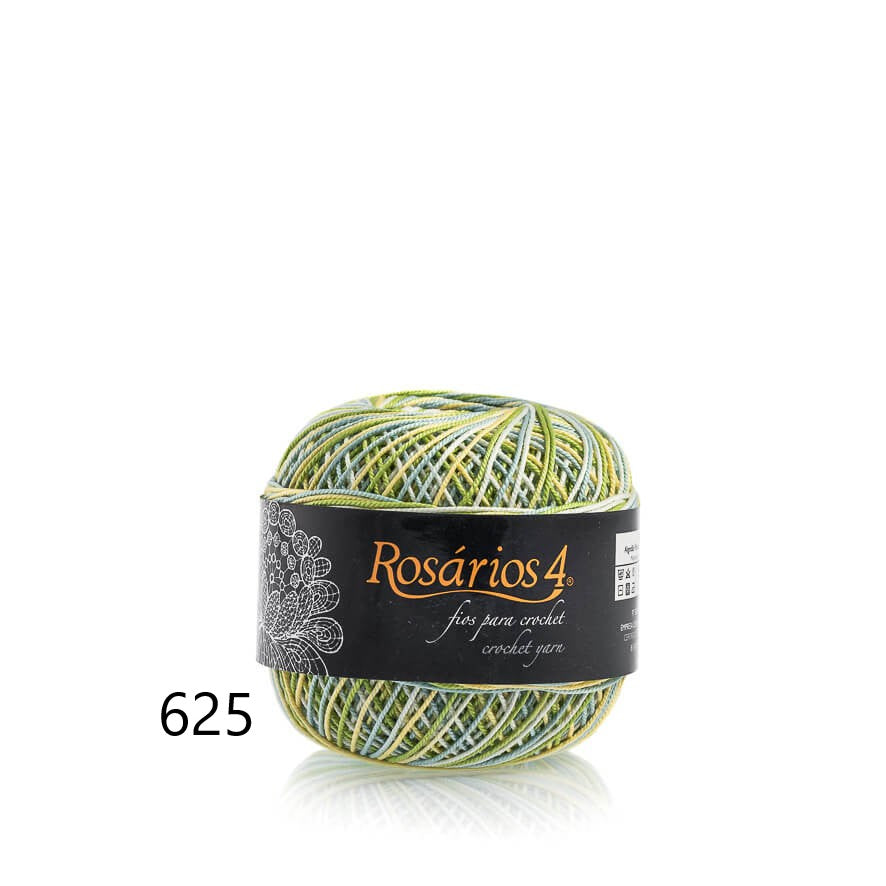 Linhas de Crochet Rosários 4, 50g- Cores Matizadas