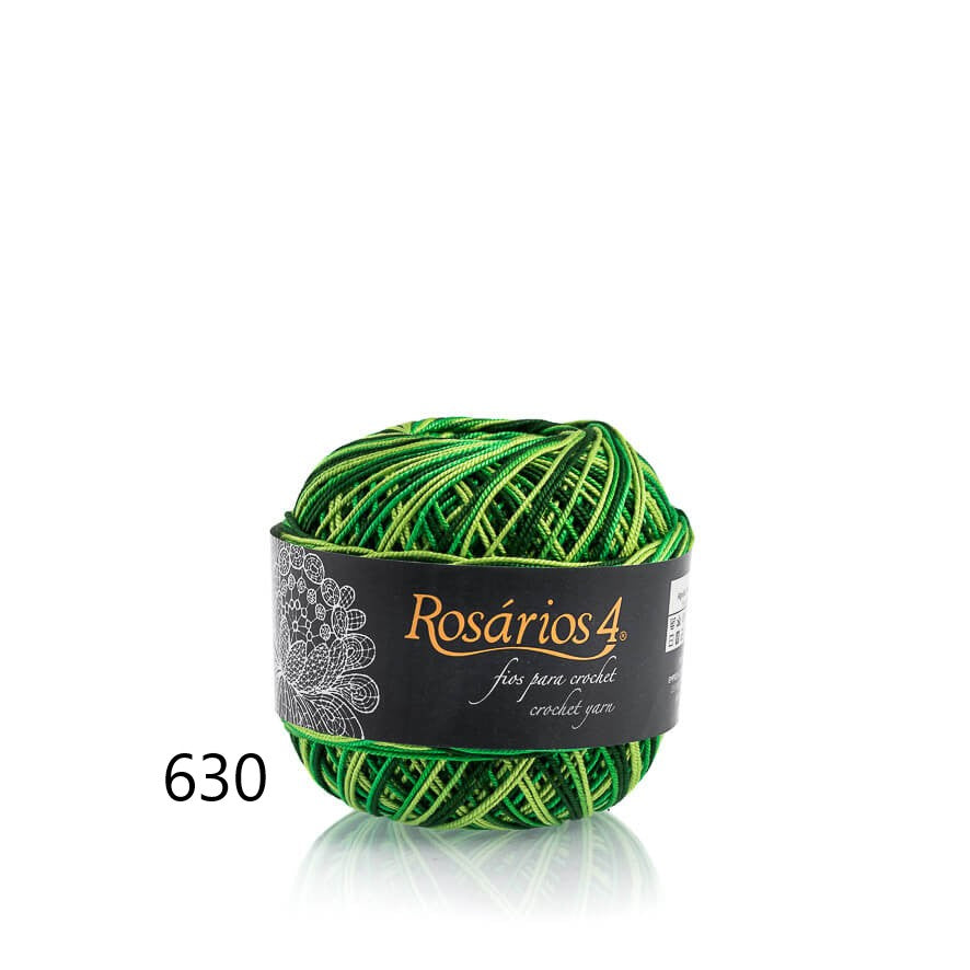Linhas de Crochet Rosários 4, 50g- Cores Matizadas