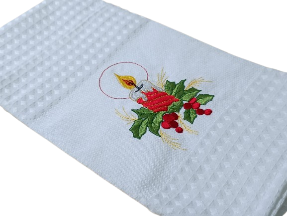 Panos de Sarja de Natal- Vela Vermelha