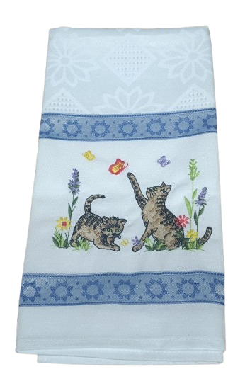 Twill Fabrics - Cats in the Garden