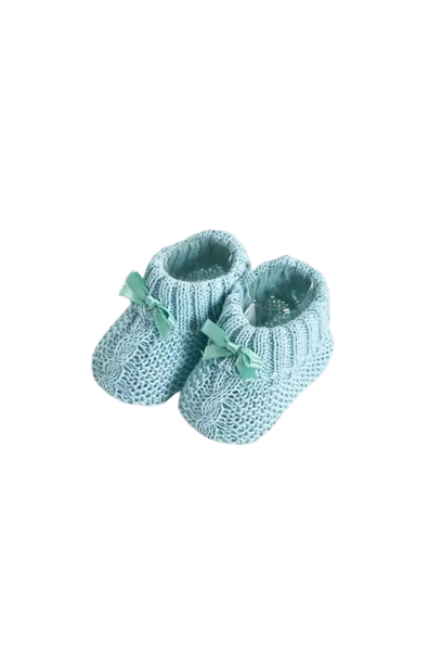 Chaussons en maille avec tresse et nœud | Collection Printemps/Été
