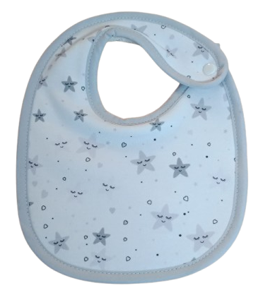 Babetes Estampadas com Mola- Estrelinhas