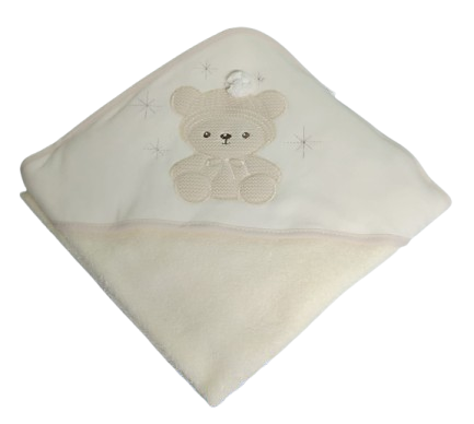 Toalhas de Banho Bordadas- Ursinho com Gorro