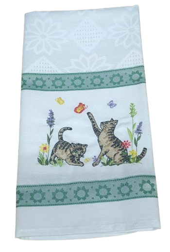 Twill Fabrics - Cats in the Garden