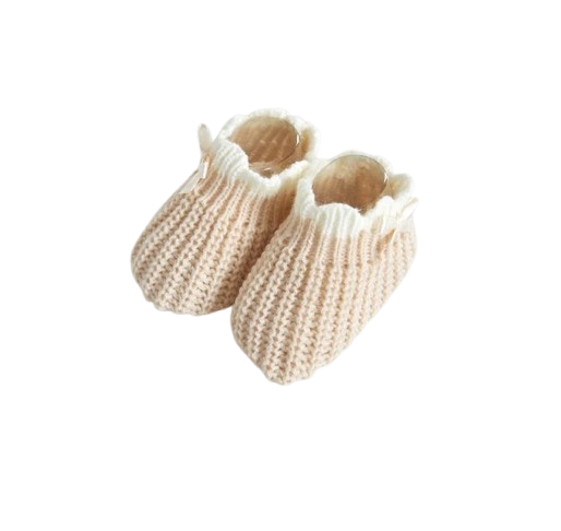 Chaussons en maille perlée avec nœud | Collection automne/hiver