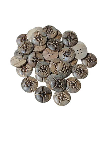 Large Wooden Buttons - Flower