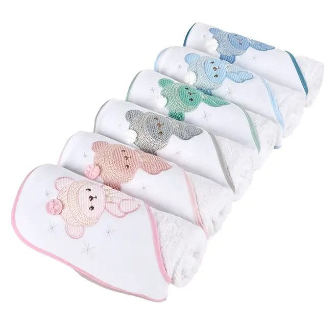 Toalhas de Banho Bordadas- Ursinho com Gorro