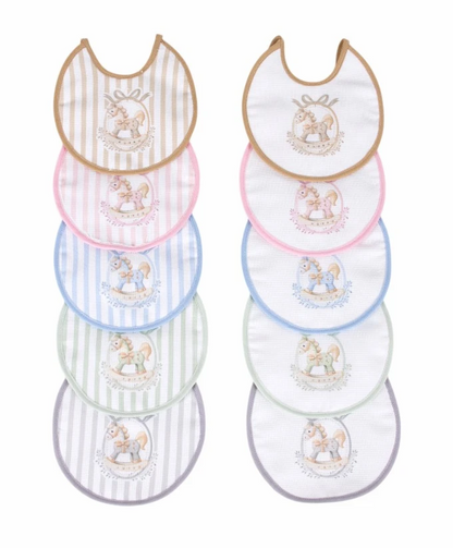 Printed Bibs with Snap Fastener - Little Stars