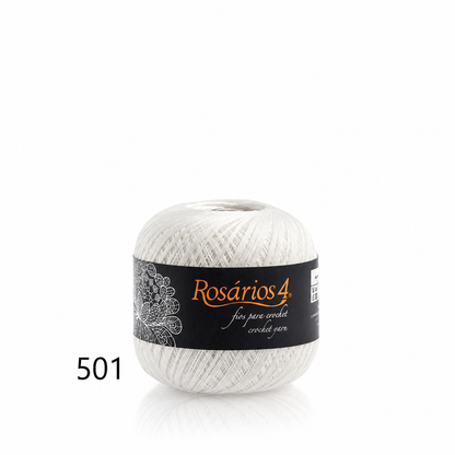 Fils à crocheter Rosários 4, 50g - Couleurs unies