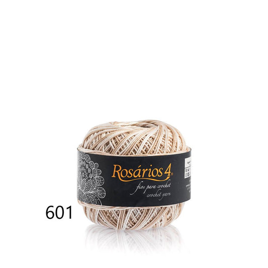 Linhas de Crochet Rosários 4, 50g- Cores Matizadas