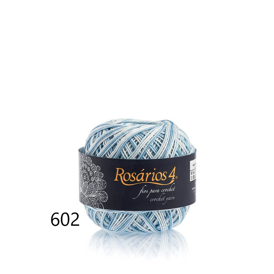 Linhas de Crochet Rosários 4, 50g- Cores Matizadas