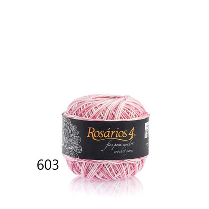 Linhas de Crochet Rosários 4, 50g- Cores Matizadas
