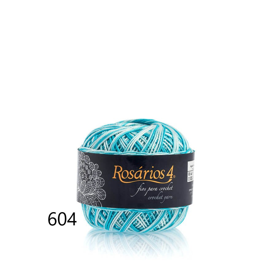 Linhas de Crochet Rosários 4, 50g- Cores Matizadas