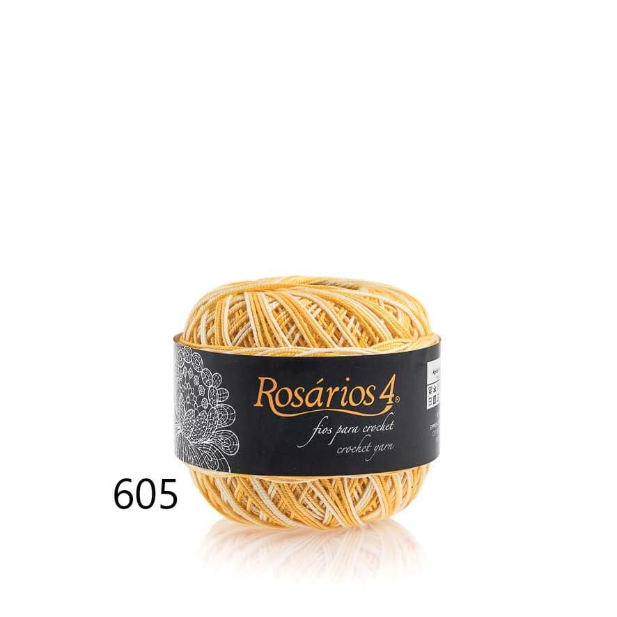 Linhas de Crochet Rosários 4, 50g- Cores Matizadas