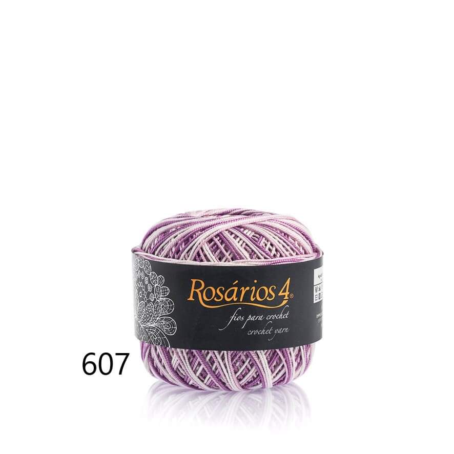 Linhas de Crochet Rosários 4, 50g- Cores Matizadas