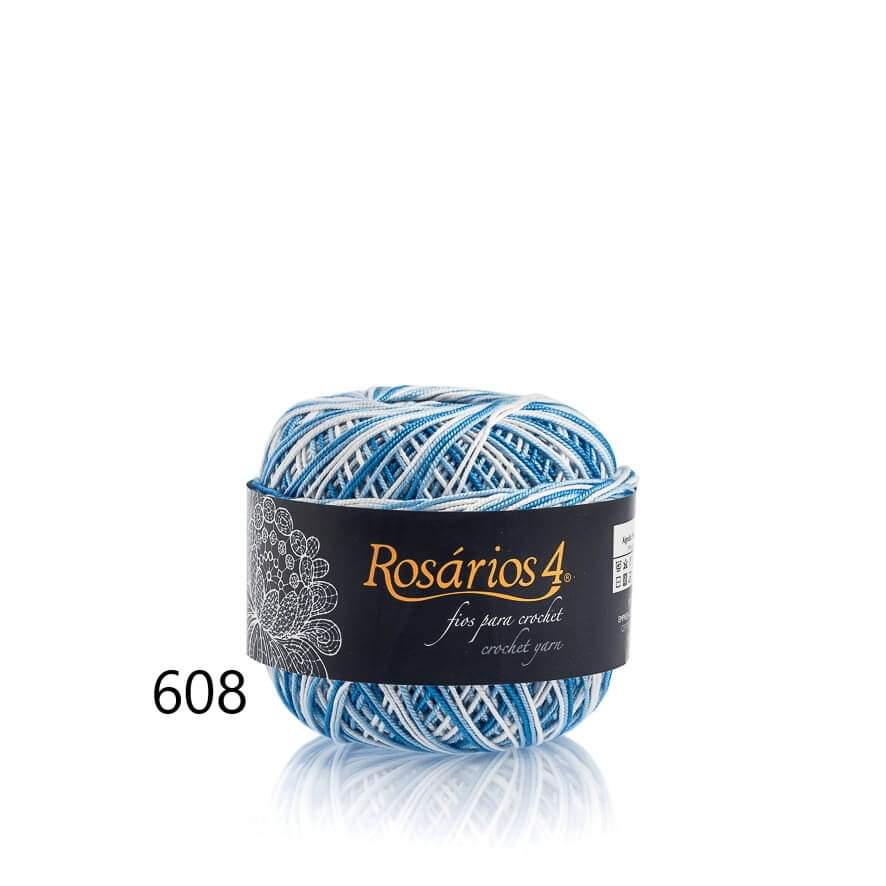 Linhas de Crochet Rosários 4, 50g- Cores Matizadas