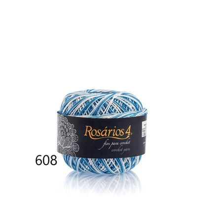 Linhas de Crochet Rosários 4, 50g- Cores Matizadas