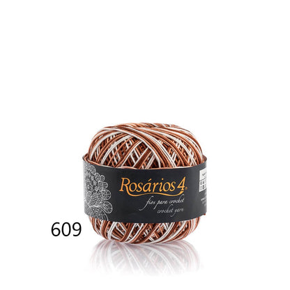 Linhas de Crochet Rosários 4, 50g- Cores Matizadas