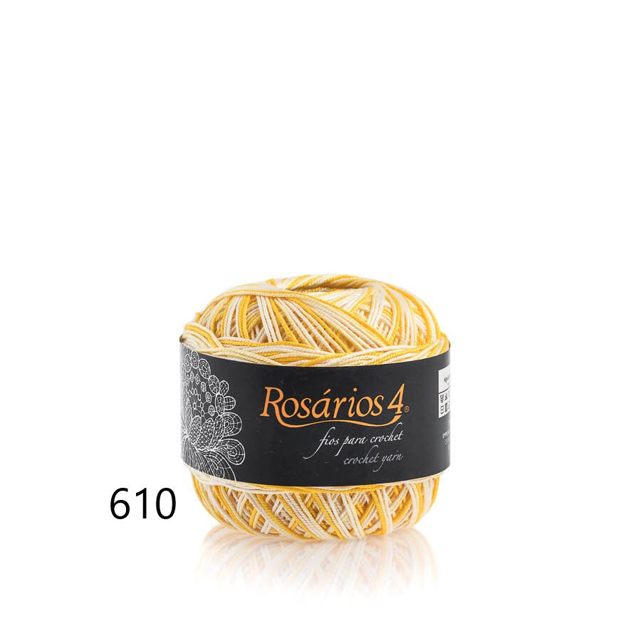 Linhas de Crochet Rosários 4, 50g- Cores Matizadas