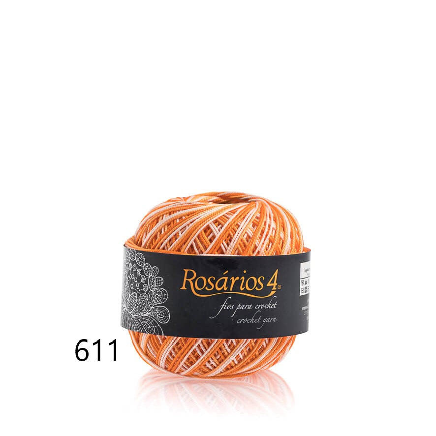 Linhas de Crochet Rosários 4, 50g- Cores Matizadas
