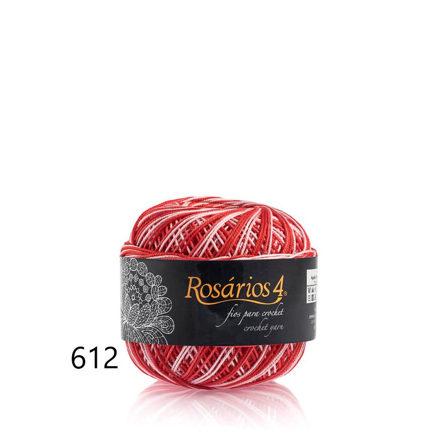 Linhas de Crochet Rosários 4, 50g- Cores Matizadas