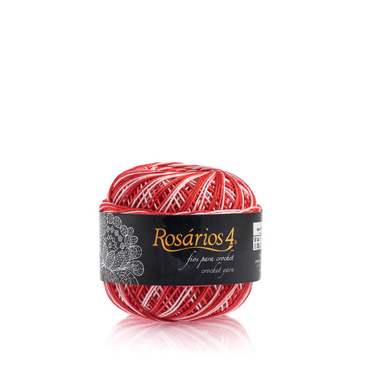 Linhas de Crochet Rosários 4, 50g- Cores Matizadas
