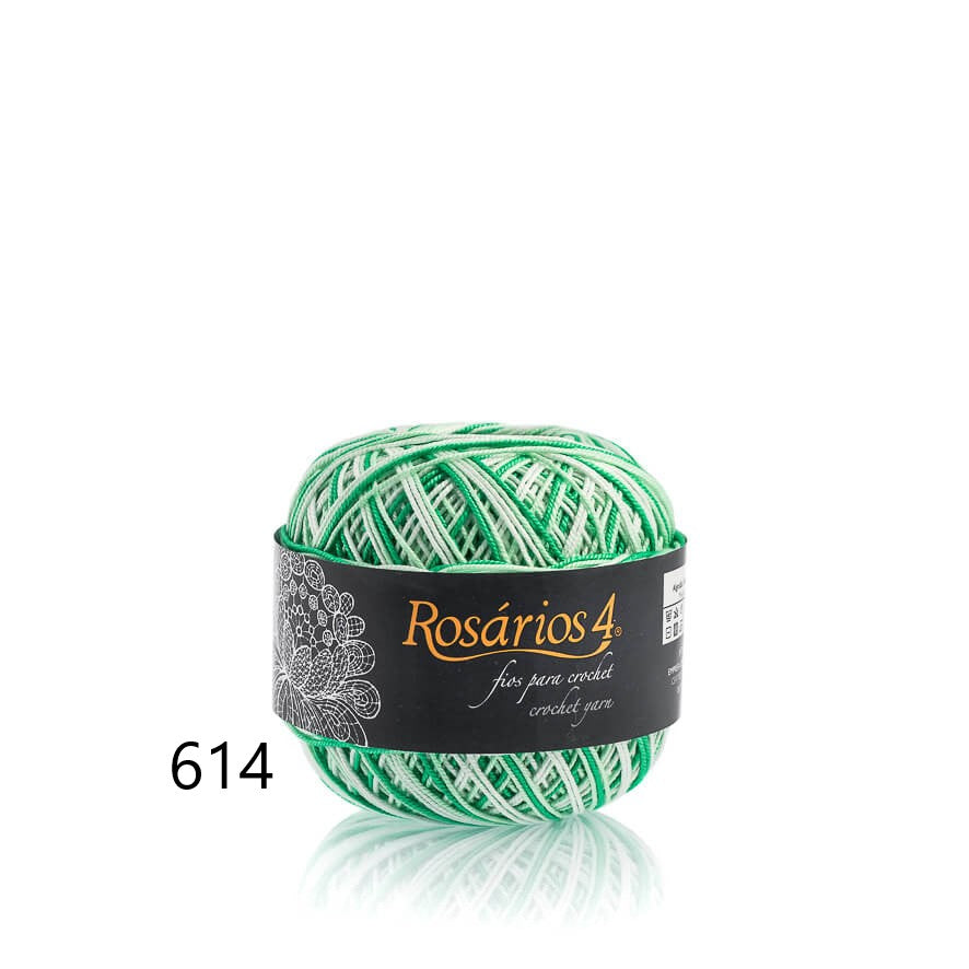 Linhas de Crochet Rosários 4, 50g- Cores Matizadas