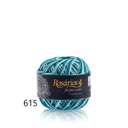 Linhas de Crochet Rosários 4, 50g- Cores Matizadas