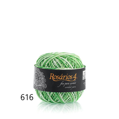 Linhas de Crochet Rosários 4, 50g- Cores Matizadas