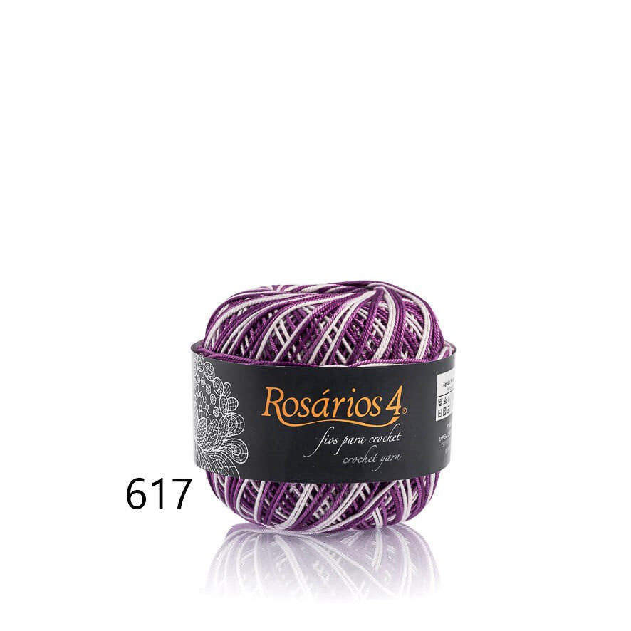 Linhas de Crochet Rosários 4, 50g- Cores Matizadas