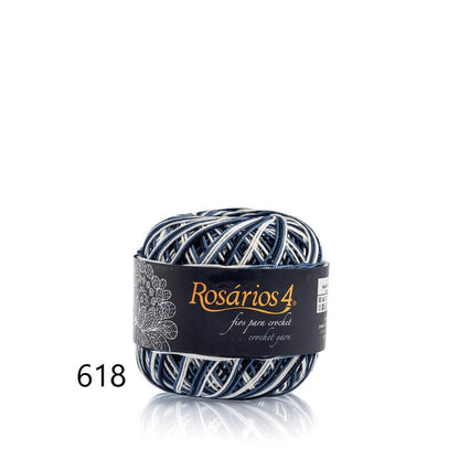 Linhas de Crochet Rosários 4, 50g- Cores Matizadas