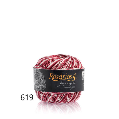 Linhas de Crochet Rosários 4, 50g- Cores Matizadas