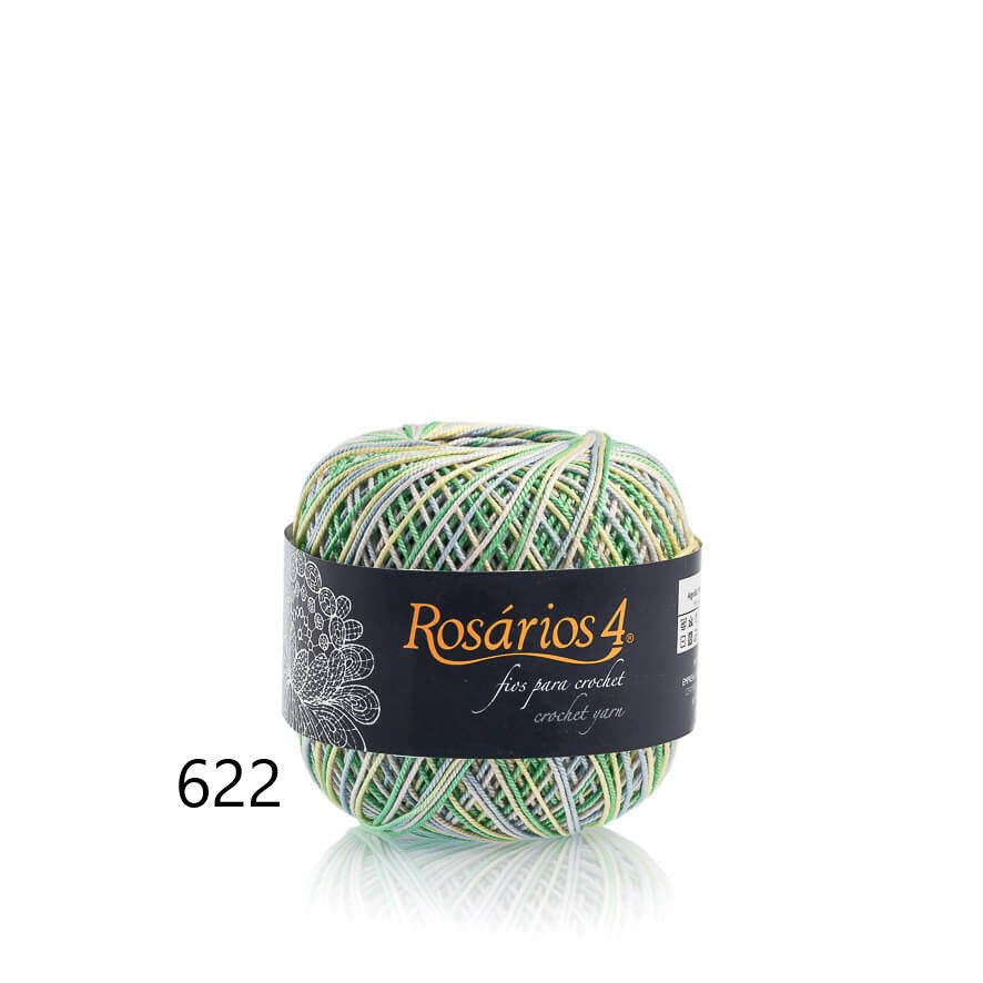 Linhas de Crochet Rosários 4, 50g- Cores Matizadas