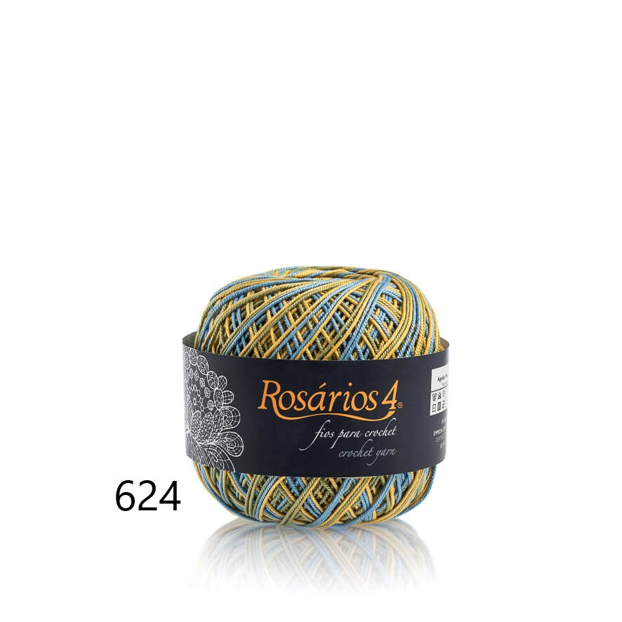 Linhas de Crochet Rosários 4, 50g- Cores Matizadas