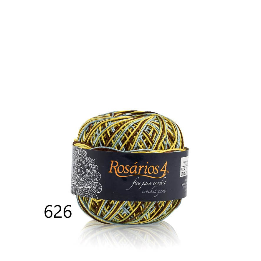 Linhas de Crochet Rosários 4, 50g- Cores Matizadas