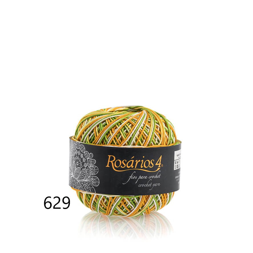 Linhas de Crochet Rosários 4, 50g- Cores Matizadas