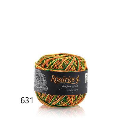 Linhas de Crochet Rosários 4, 50g- Cores Matizadas