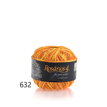 Linhas de Crochet Rosários 4, 50g- Cores Matizadas