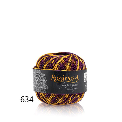 Linhas de Crochet Rosários 4, 50g- Cores Matizadas