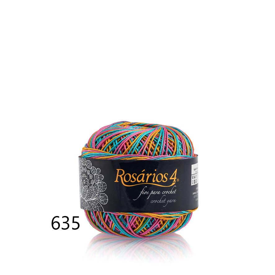 Linhas de Crochet Rosários 4, 50g- Cores Matizadas