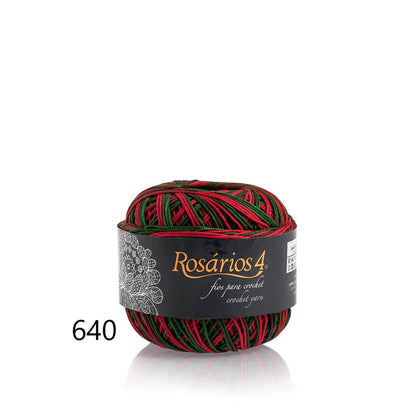 Linhas de Crochet Rosários 4, 50g- Cores Matizadas