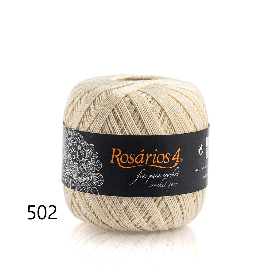 Linhas de Crochet da Rosários 4 (100g)- Fio 100% algodão mercerizado