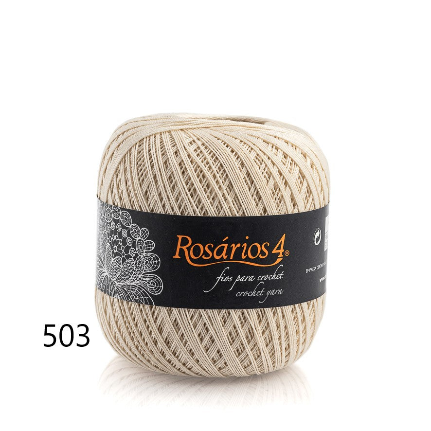 Linhas de Crochet da Rosários 4 (100g)- Fio 100% algodão mercerizado